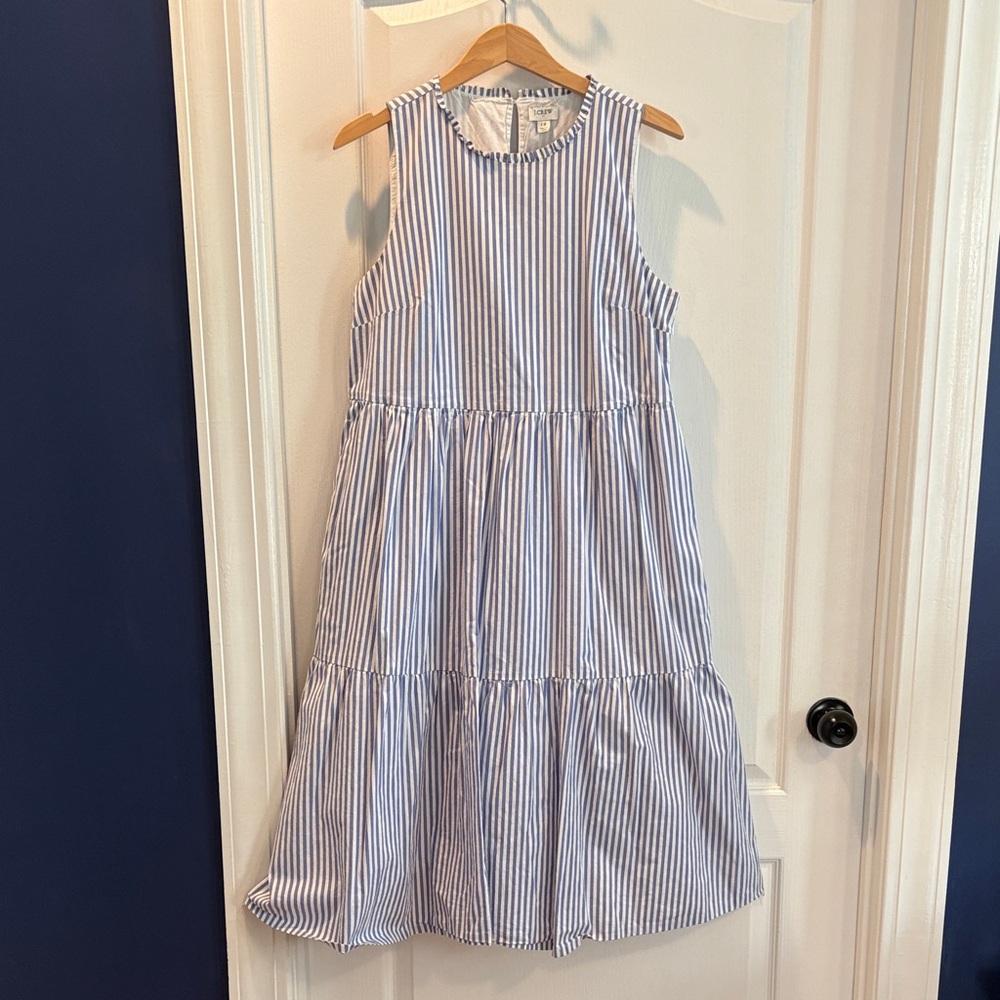 J. Crew Blue and White Dress